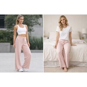 Calvin Klein velour, pink blush pants drawstring waist EUC XL pajama or casual￼